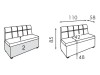 Sofa Como 1.3. non-folding with niche